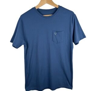 Birddogs Pocket T-Shirt Soft Casual Tee Beach Golf Blue Short Sleeve Men's Large